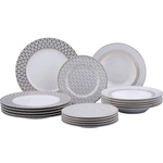 Premium Salamander Grey dining set, for 6 persons, 18 items